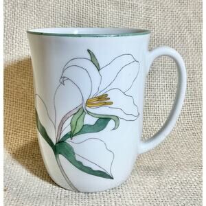 Vintage BLOCK SPAL Watercolors TRILLIUM flower coffee mug cup Goertzen Portugal